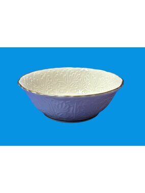 Vintage Lenox Ivory China Gold Trim in Wellington Leaf Design Bowl Made in USA